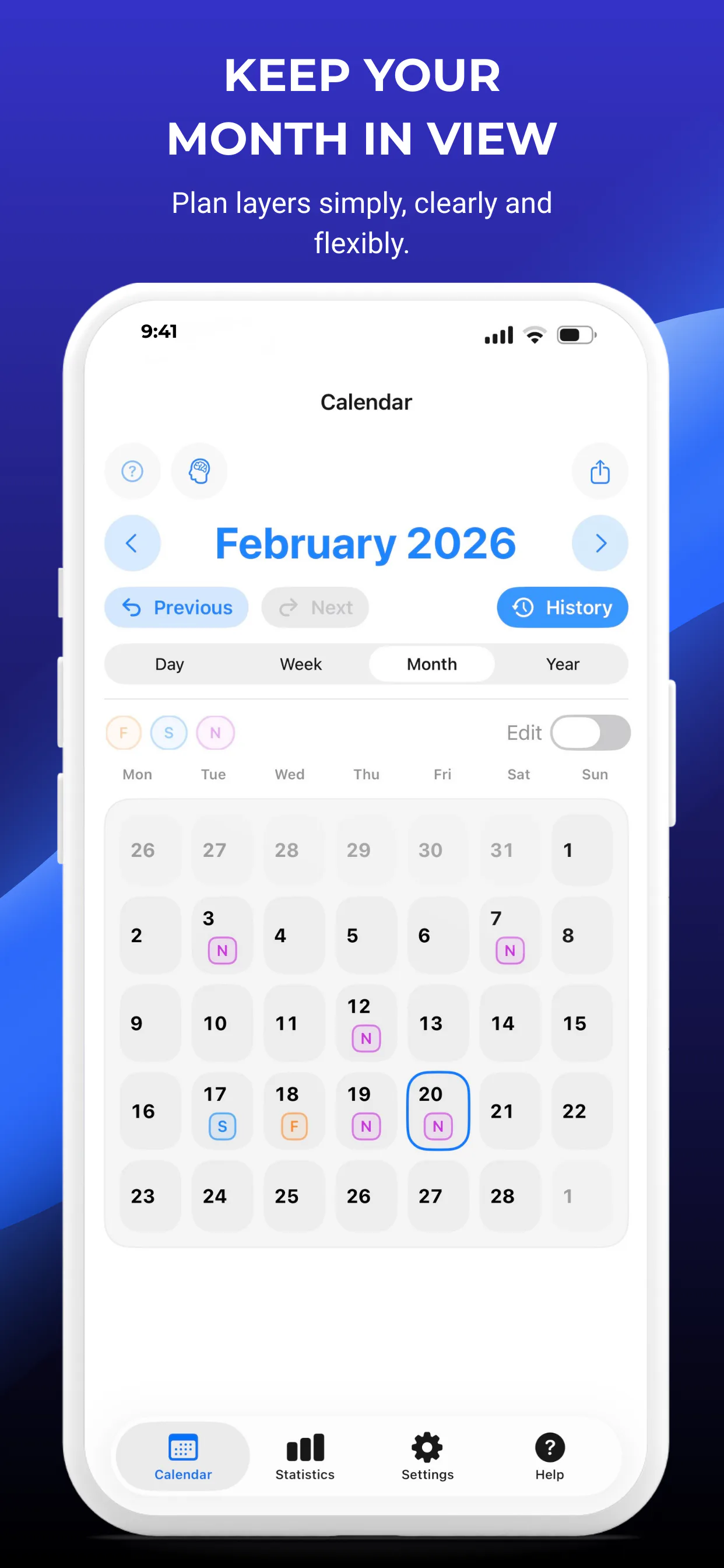 Dienstplan Screenshot