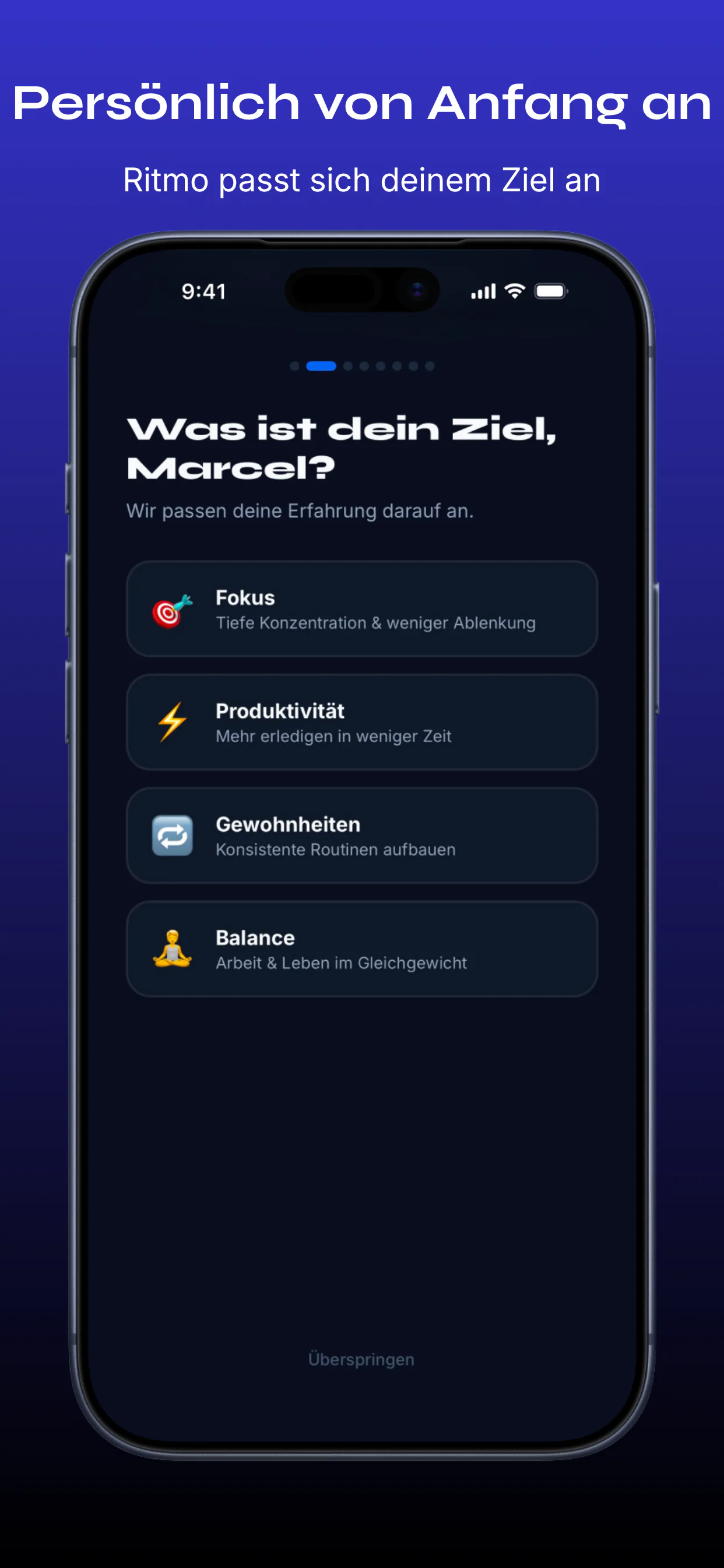 Ritmo – Ziel