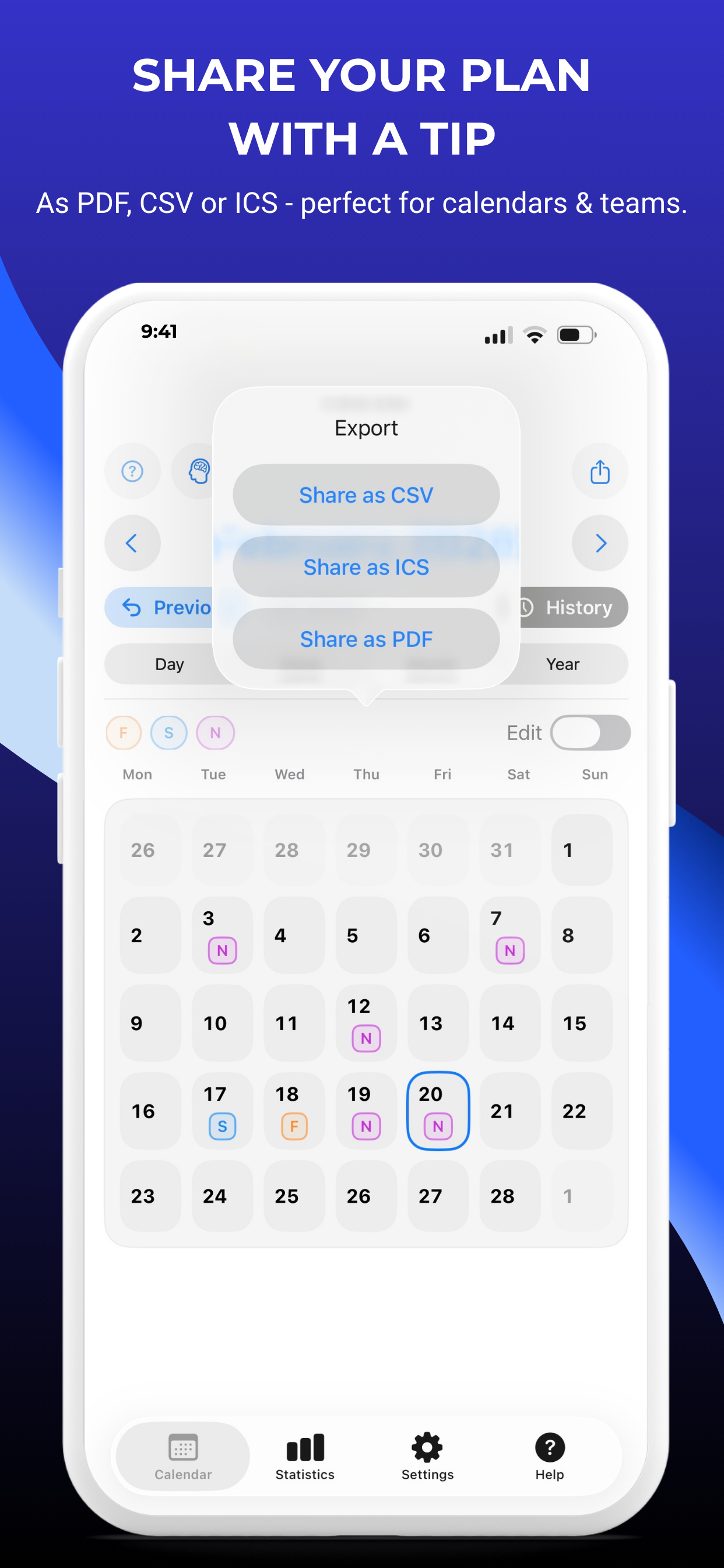 Dienstplan App – Schichteingabe