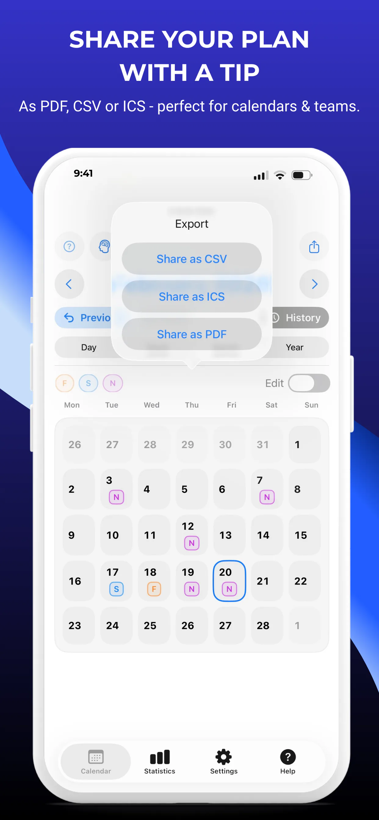 Dienstplan App – Schichteingabe