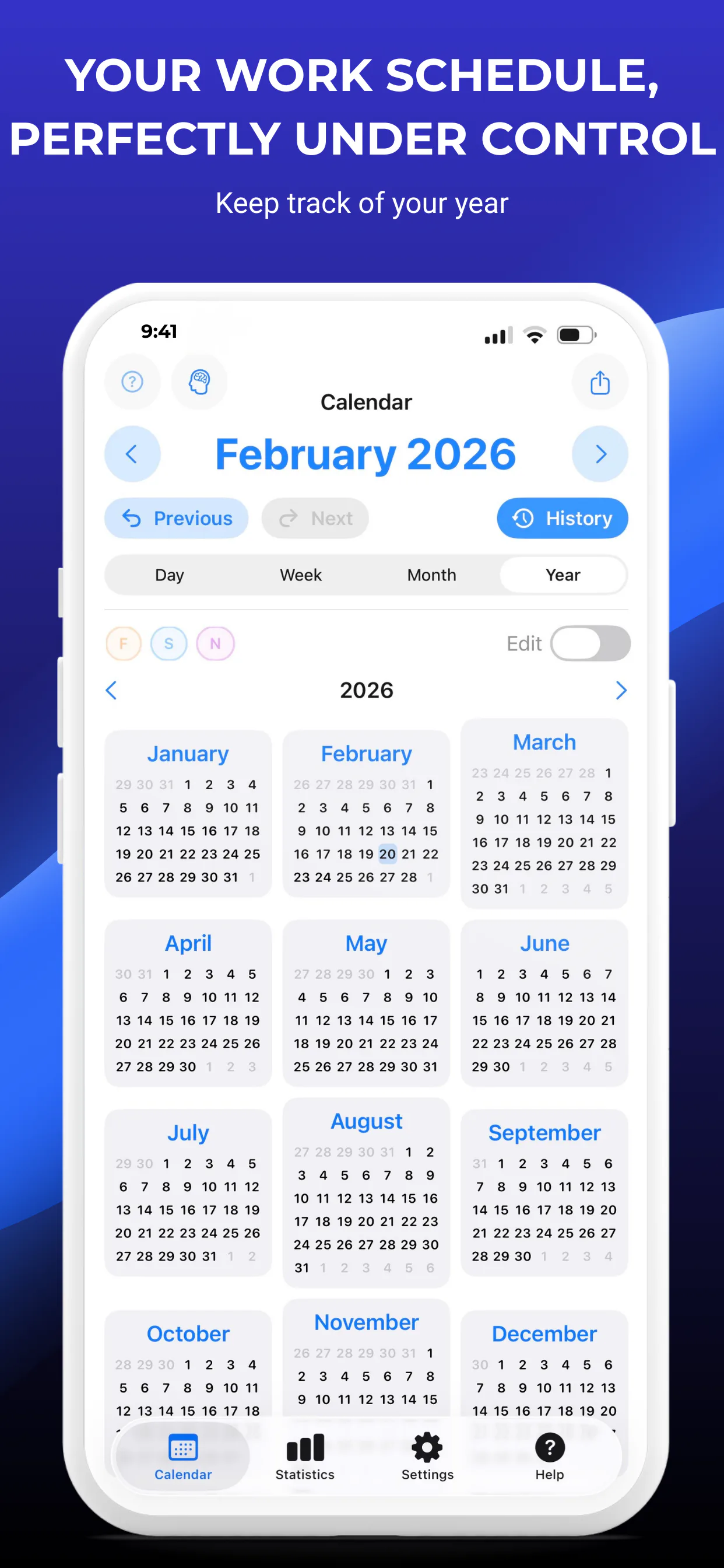 Dienstplan App – Stundenübersicht