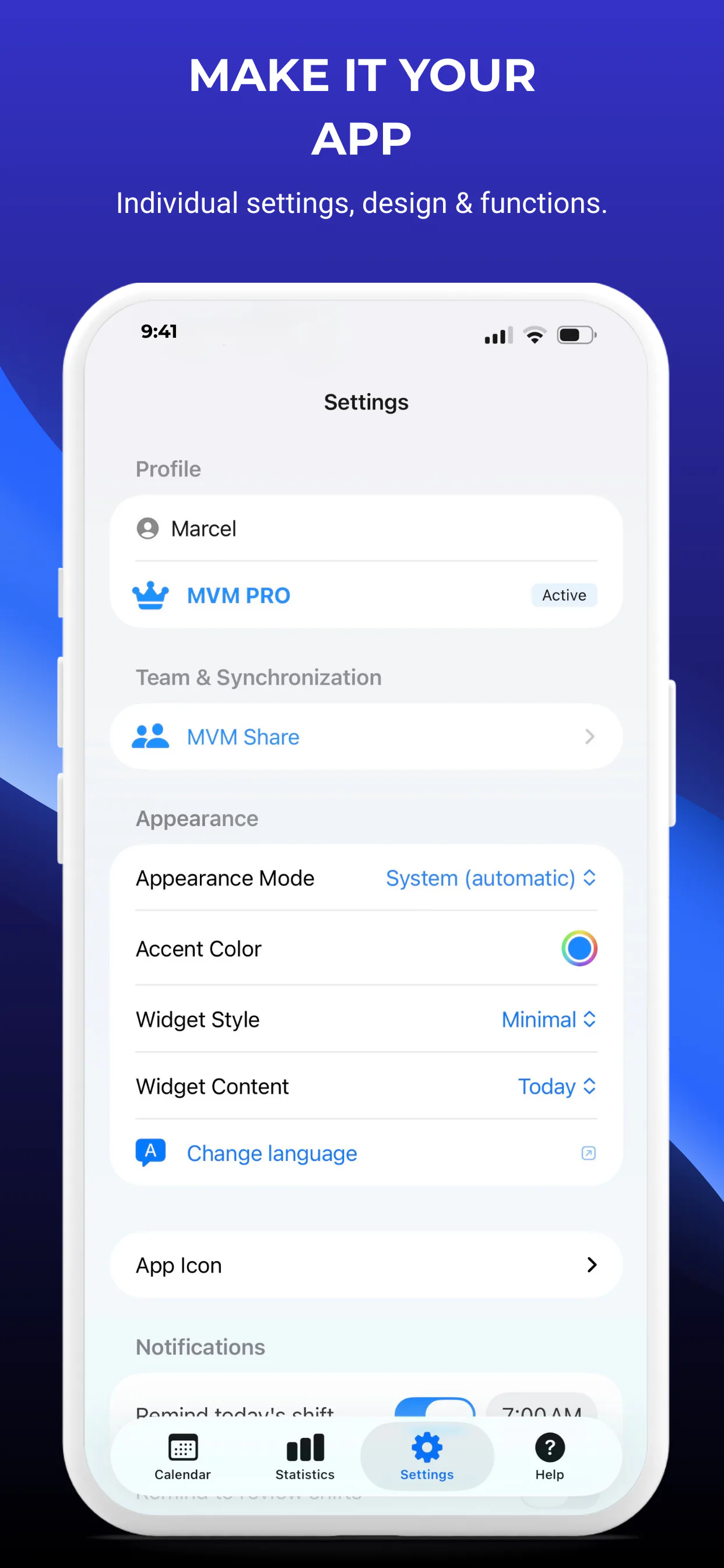 Dienstplan App – Export