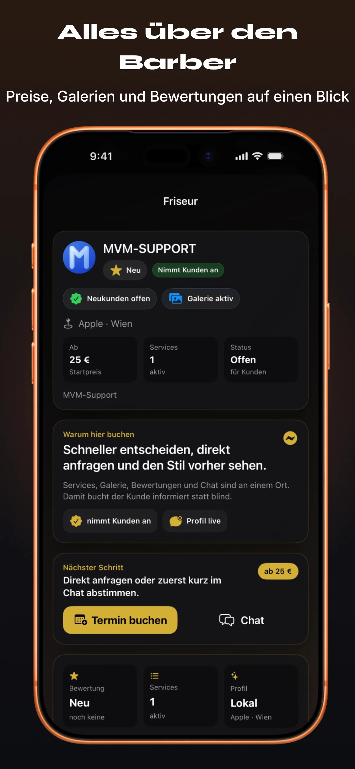 Barber-App Screenshot 9 – Alles über den Barber