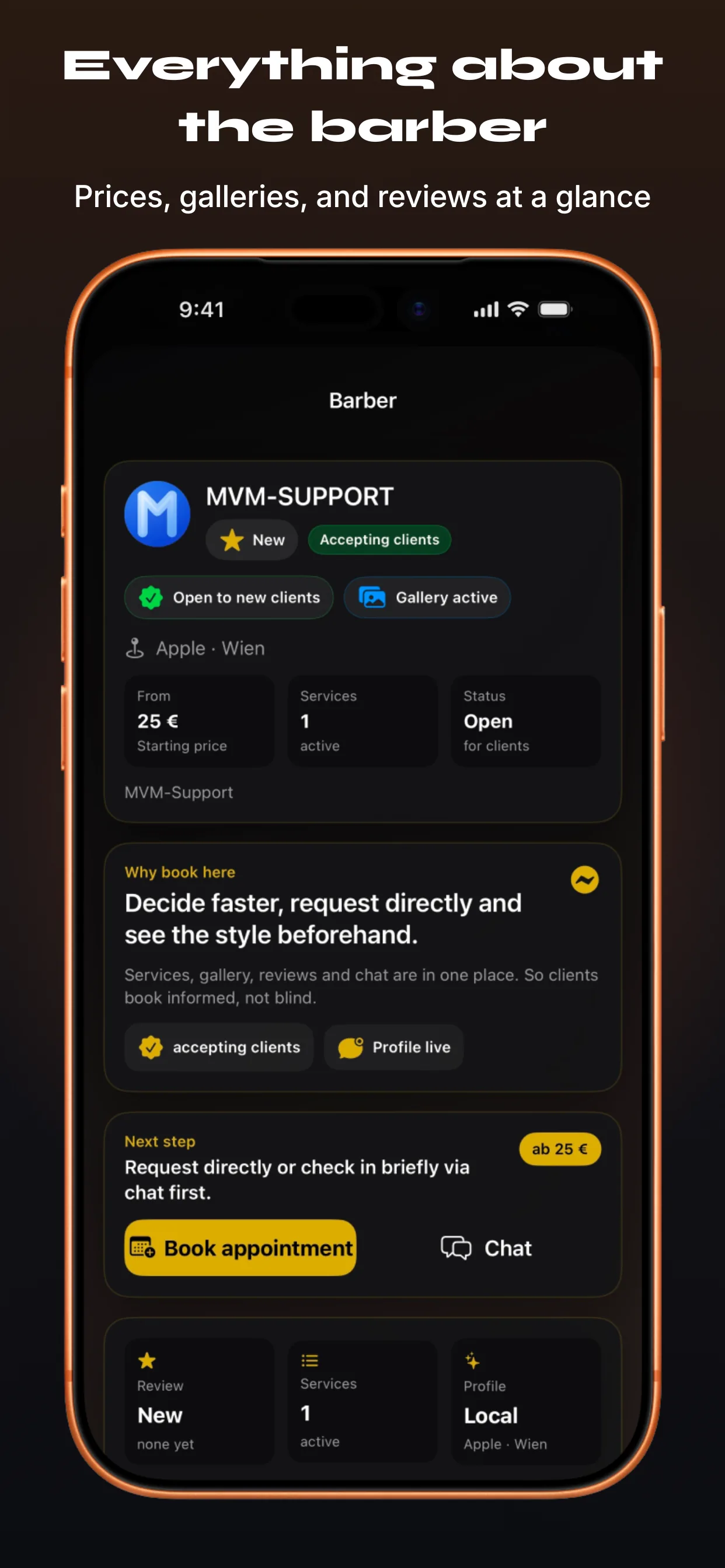 Barber-App 截图 9 – 关于理发师的一切